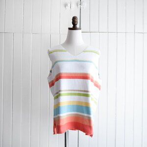 y2k striped ribbed tank top | l/xl